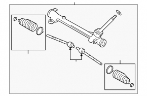 Steering rack Mazda 3 19- Mexico built
