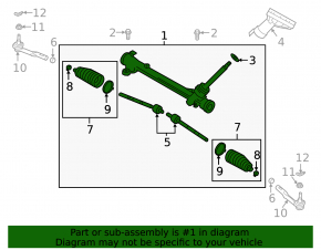 Steering rack Mazda 3 19- Mexico built