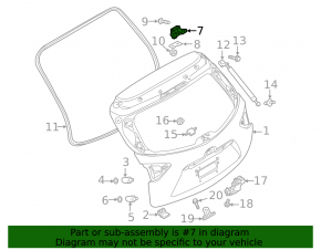 Trunk door hinge left Mazda CX-5 13-16