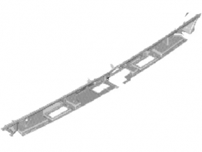 Ford Fiesta 11-19 4d trunk lid number plate light bar without camera broken mount