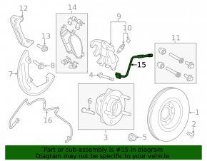 Front left brake hose for Ford Taurus 13-19