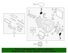 Actuator motor heater drive ventilation Ford Edge 16