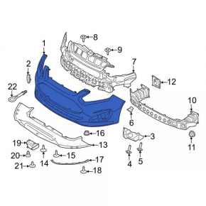 Ford C-Max MK2 13-18 front bumper (USA)
