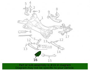 Rear left trailing arm bracket for Mitsubishi Galant 03-13