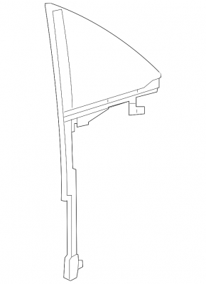 Mercedes CLA 14-19 rear right triangle door glass without tinting