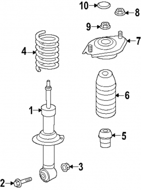 Rear left spring for Subaru Forester 25-26