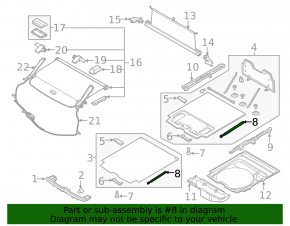 Trunk floor shock absorber Volvo V90 17-22 usa
