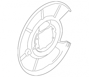 Rear left brake disc cover BMW 5 F10 11-17