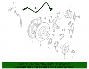 Rear left ABS sensor for BMW X3 E83 04-10