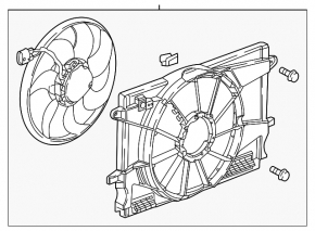 Diffuser radiator shroud assembly Chevrolet Cruze 16-