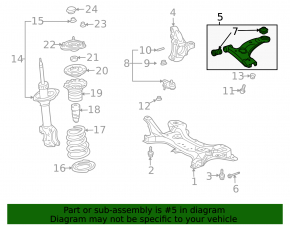 Lower control arm front left Toyota Prius 20 04-09