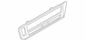 Front panel trim frame multimedia Audi A6 C7 12-18 black with chrome