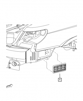 Lower left ventilation shield Jeep Compass 11-16