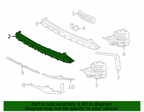 Lower grille front bumper BMW X7 G07 19-22 without radar
