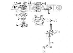 Front shock absorber support left Honda Insight 19-22