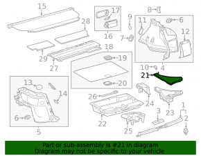 Trunk box lid left Lexus CT200h 11-17 for subwoofer