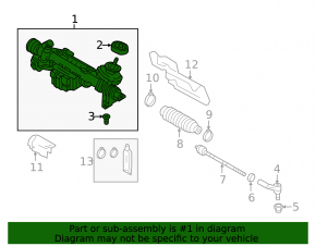 Steering rack VW Jetta 11-18 USA EPS
