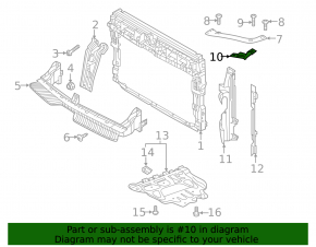 Bracket headlight front left VW Tiguan 18-24 on TV