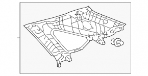 Upper left arch trim for Lexus RX350 RX450h 10-15 gray