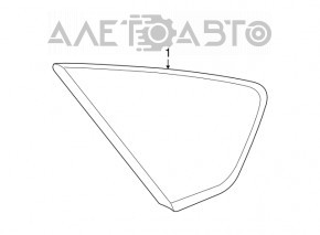 Fixed glass rear right window for Toyota Prius 30 10-15 without heating