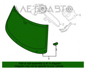 Windshield Chrysler 300 11-14 prerest