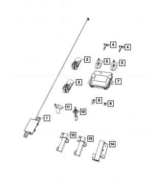Key Jeep Grand Cherokee WK2 14-21 smart 5 buttons
