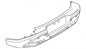 Bare rear bumper Nissan Murano 25-26 Platinum