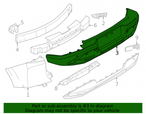 Bare rear bumper Nissan Murano 25-26 Platinum