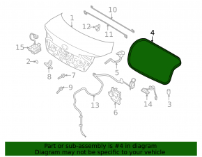 Kia Optima 11-15 trunk lid seal