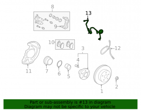 ABS sensor front right Lexus RX350 RX450h 16-22