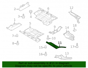 Rear right underbody protection for Audi Q5 8R 09-17, external