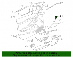 Front left door lock buttons Audi A3 22-26