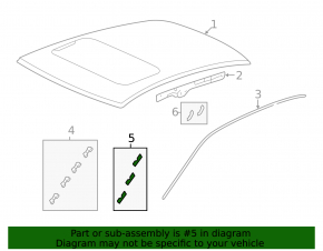 Clips for fastening the windshield molding on the body of Honda CRV 23 - 4 pcs, set