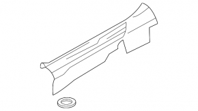 Door sill trim front right Subaru Outback 20-23 black