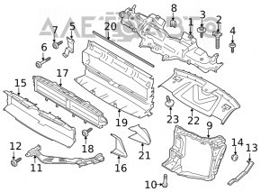 Intercooler mounting bracket right Porsche Macan 15-18 2.0T, 3.0T, 3.6T