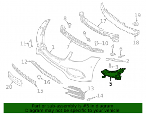 Front bumper bracket left Mercedes W213 E 17-20 AMG pkg