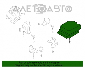 SRS airbag module, airbag computer, Ford Escape MK3 13-16 pre-rest