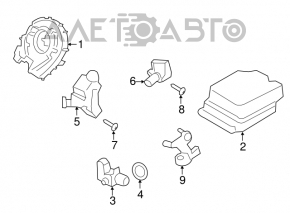 SRS airbag module, airbag computer, Ford Escape MK3 13-16 pre-rest