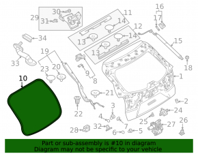 Mazda CX-30 20- Trunk Door Seal