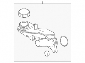 Brake master cylinder with reservoir Mazda 6 14-21 manual transmission