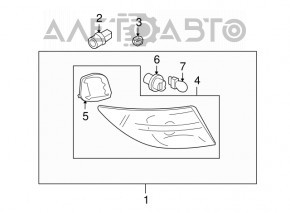 Light outer wing right Mazda6 09-13 usa