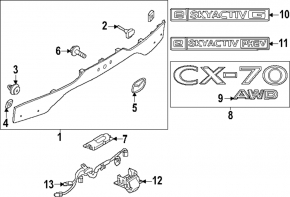 Mazda CX-90 24-26 E SKYACTIV G PHEV trunk lid emblem