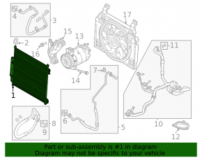 Land Rover Discovery 17-25 3.0 Air Conditioning Condenser Radiator