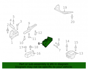 Engine bracket right VW Atlas 18- 3.6