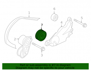 Drive belt roller Infiniti Q50 14-15 3.7 right