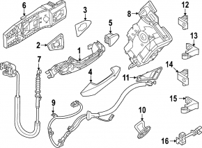 Door limiter rear left Volkswagen ID.4 21-23
