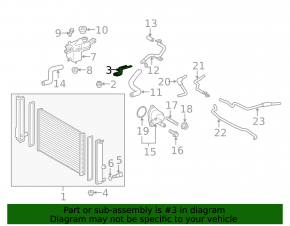 Upper right radiator bracket for Toyota Prius 30 10-15 (metal)