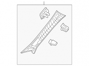 Front pillar trim left upper Mercedes GLA 15-20 black
