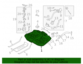 Kia Optima 11-16 hybrid fuel tank