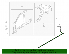 Right door sill seal for Audi E-Tron 19-23